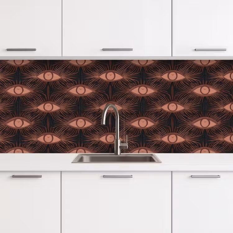 Boheems - Oog - Bruin keuken achterwand 2 middel 871 -3d