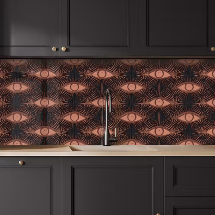Boheems - Oog - Bruin keuken achterwand 2 middel 871 -sfeer1