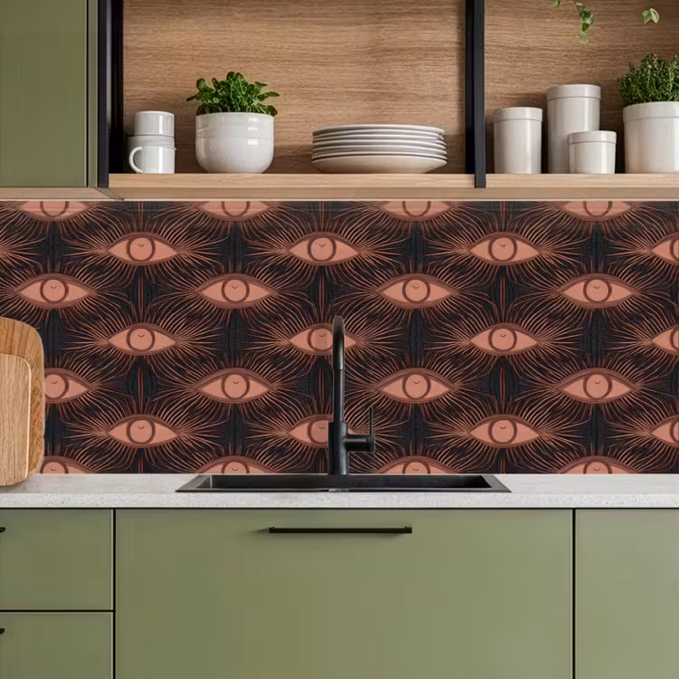 Boheems - Oog - Bruin keuken achterwand 2 middel 871 -sfeer3