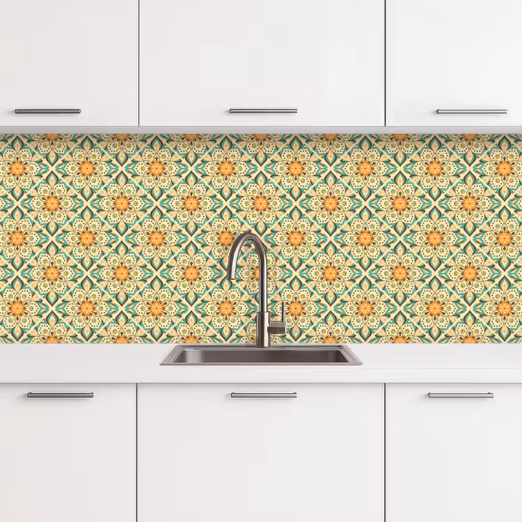 Boho - Patronen - Mandala - Bloemen keuken achterwand 2 middel 871 -3d