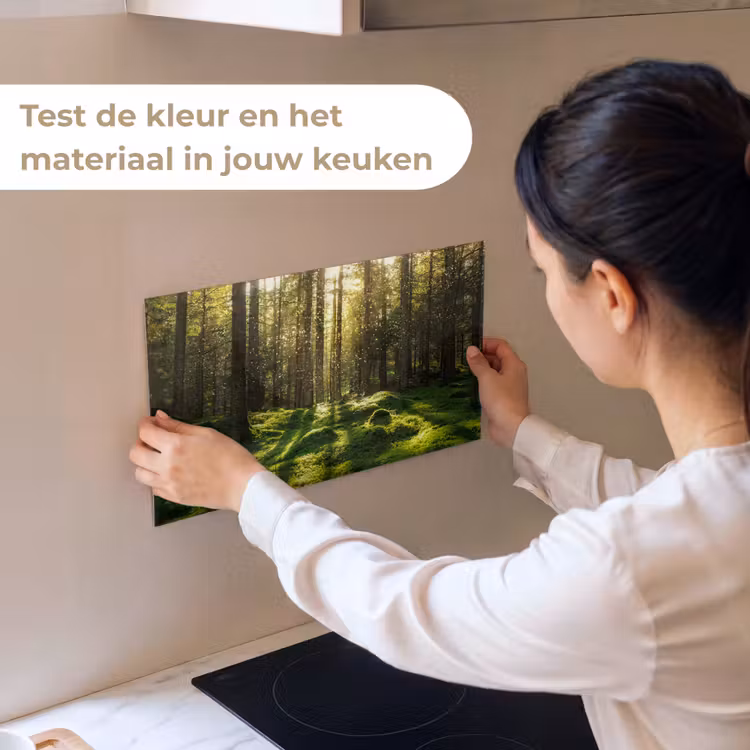 Bomen - Bos - Mos - Planten - Zon - Natuur keuken achterwand sample klein -USP_sampleNL