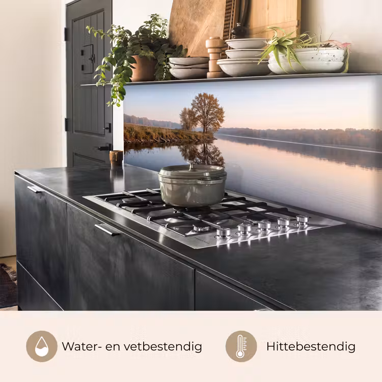 Bomen - Reflectie - Water - Zonsopgang - Serene keuken achterwand 2 middel -usp_NL