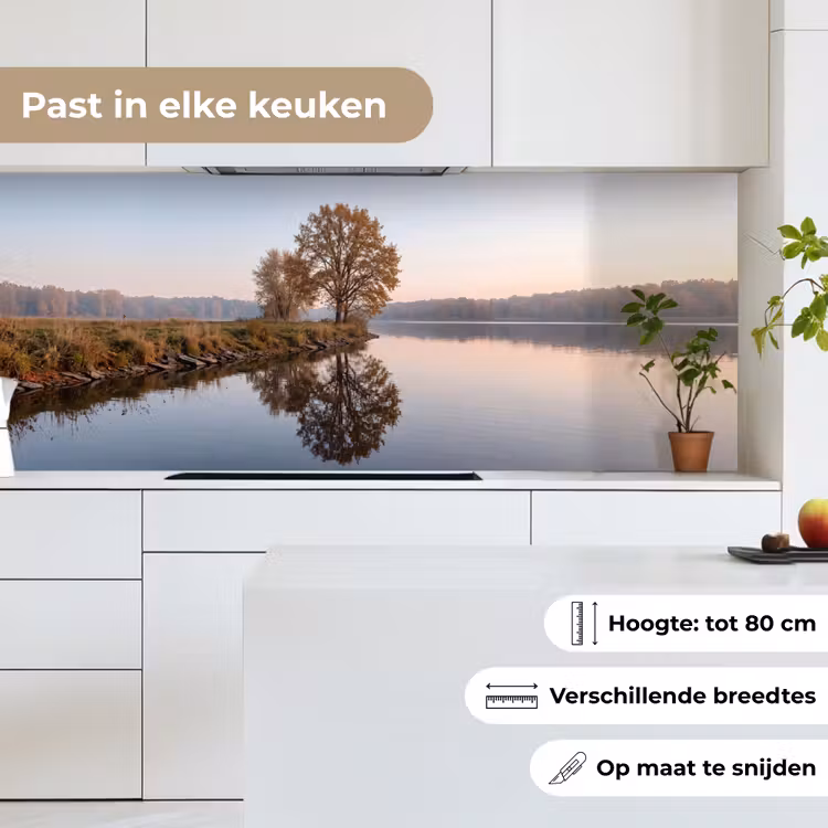 Bomen - Reflectie - Water - Zonsopgang - Serene keuken achterwand 2 middel -sfeer4_NL