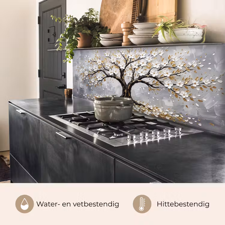 Boom - Bloemen - Natuur - Abstract - Wit keuken achterwand 2 middel -usp_NL
