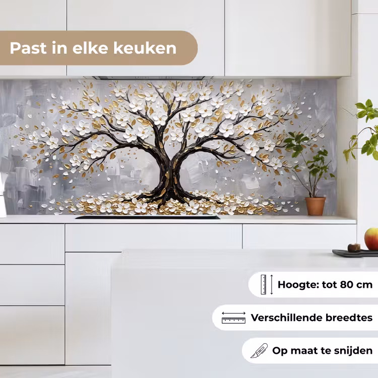 Boom - Bloemen - Natuur - Abstract - Wit keuken achterwand 2 middel -sfeer4_NL