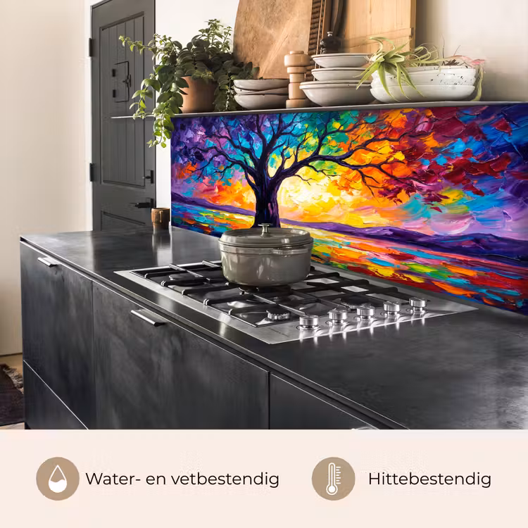 Boom - Landschap - Natuur - Abstract - Kleurrijk keuken achterwand 2 middel -usp_NL