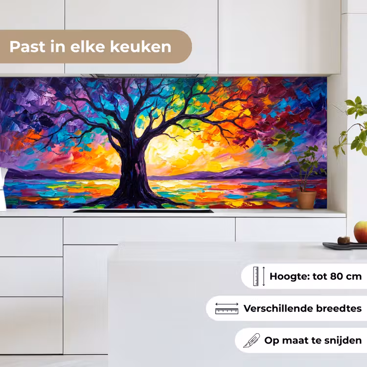 Boom - Landschap - Natuur - Abstract - Kleurrijk keuken achterwand 2 middel -sfeer4_NL