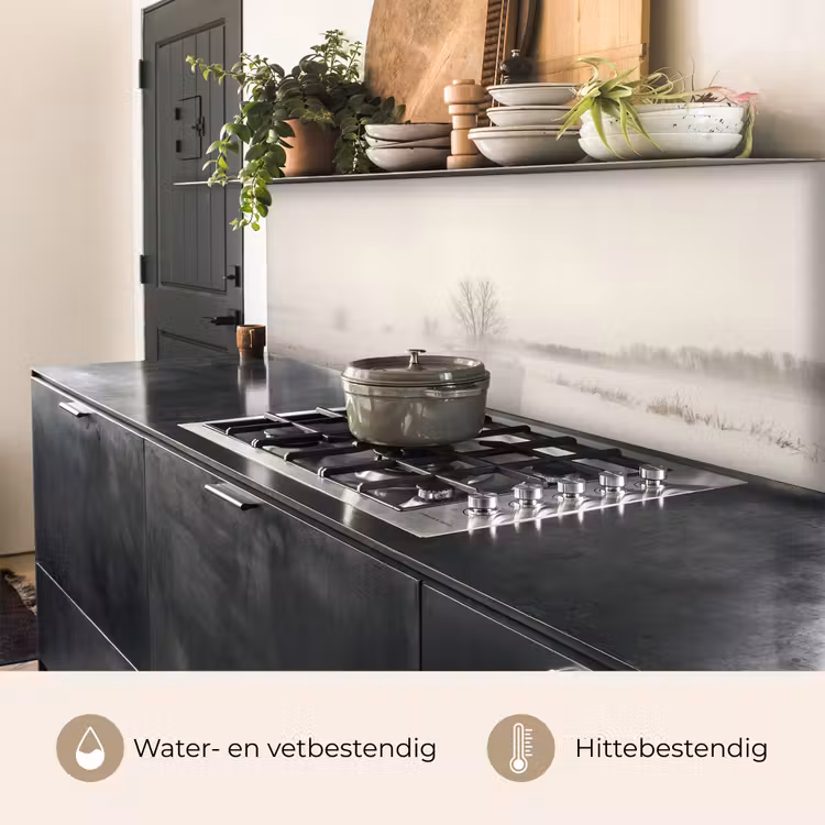 Boom - Mist - Sneeuw - Winter - Minimalistisch keuken achterwand 2 middel -usp_NL