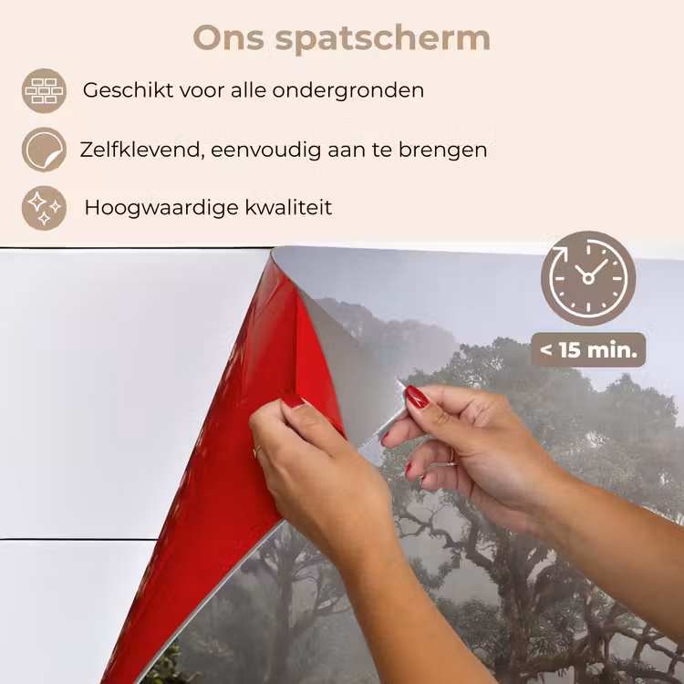 Boom - Mistig - Bos - Groen - Natuur keuken achterwand spatscherm klein -spatscherm_NL