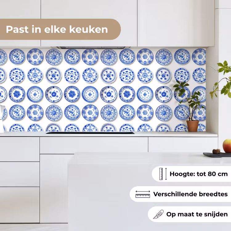 Borden - Bloemen - Patroon - Blauw keuken achterwand 2 middel 871 -sfeer4_NL