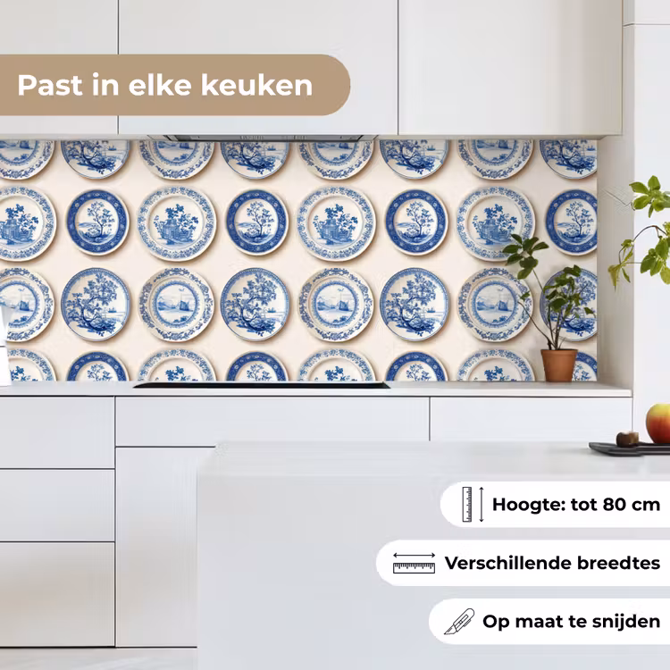 Borden - Bomen - Planten - Blauw keuken achterwand 2 middel 871 -sfeer4_NL