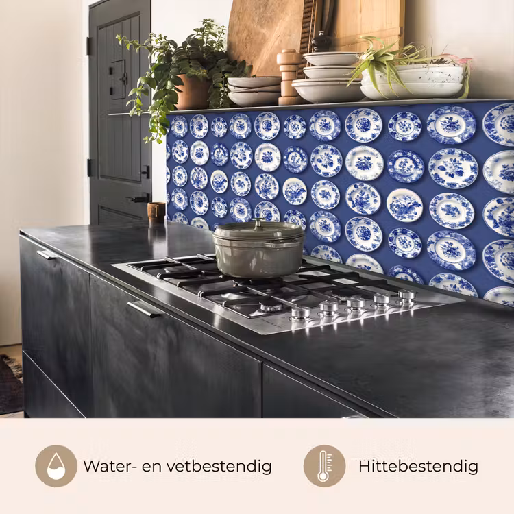 Borden - Floraal - Blauw keuken achterwand 2 middel 871 -usp_NL