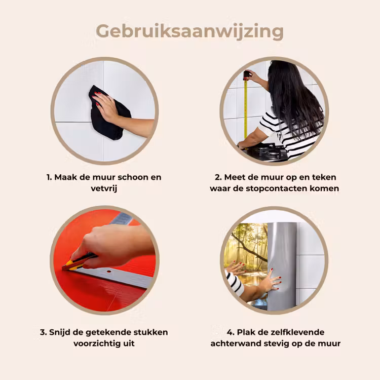 Bos - Beek - Zonlicht - Natuur - Groen keuken achterwand 2 middel -gebruiksaanwijzing_NL