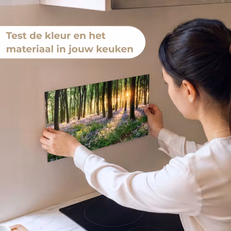 Bos - Bloemen - Lavendel - Zon - Paars - Natuur keuken achterwand sample klein -USP_sampleNL
