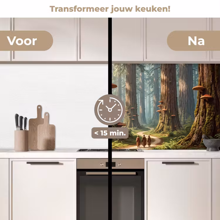 Keuken achterwand - Bos - Bomen - Natuur - Bos - Bomen - Natuur keuken achterwand 2 middel