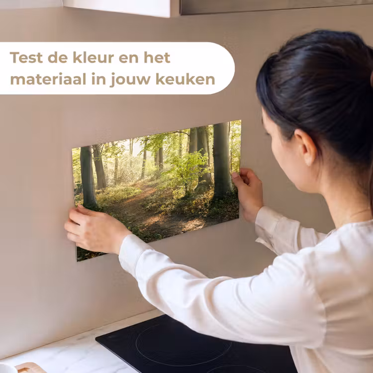 Bos - Bomen - Pad - Zon - Planten - Bladeren - Natuur keuken achterwand sample klein -USP_sampleNL