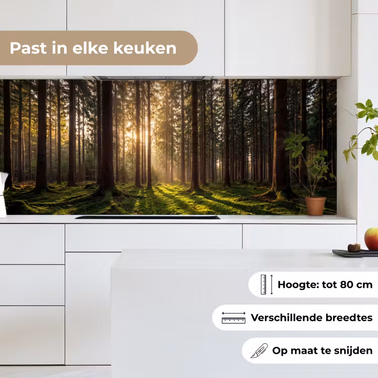 Bos - Gras - Zonlicht keuken achterwand 2 middel -sfeer4_NL