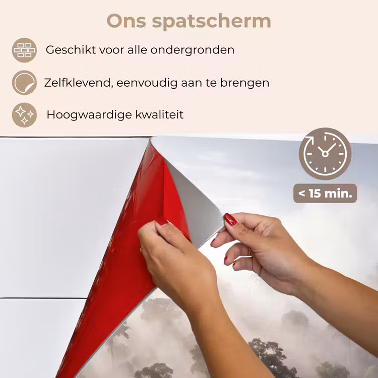 Bos - Mist - Natuur - Groen keuken achterwand spatscherm klein -spatscherm_NL
