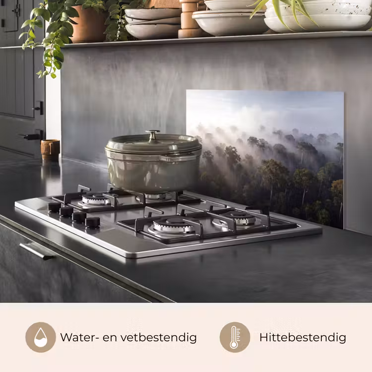 Bos - Mist - Natuur - Groen keuken achterwand spatscherm klein -usp_NL