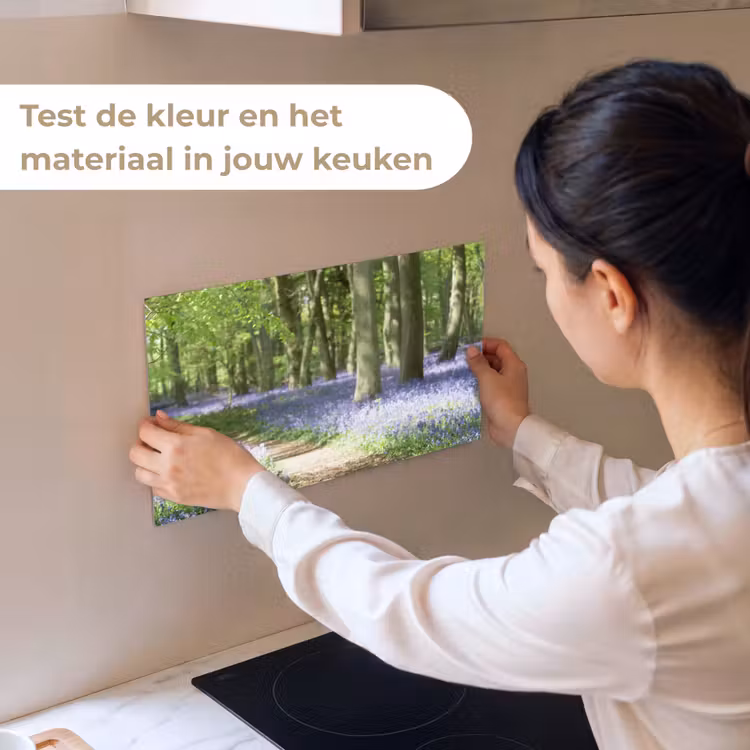 Bos - Pad - Bloemen - Paars - Groen - Natuur keuken achterwand sample klein -USP_sampleNL