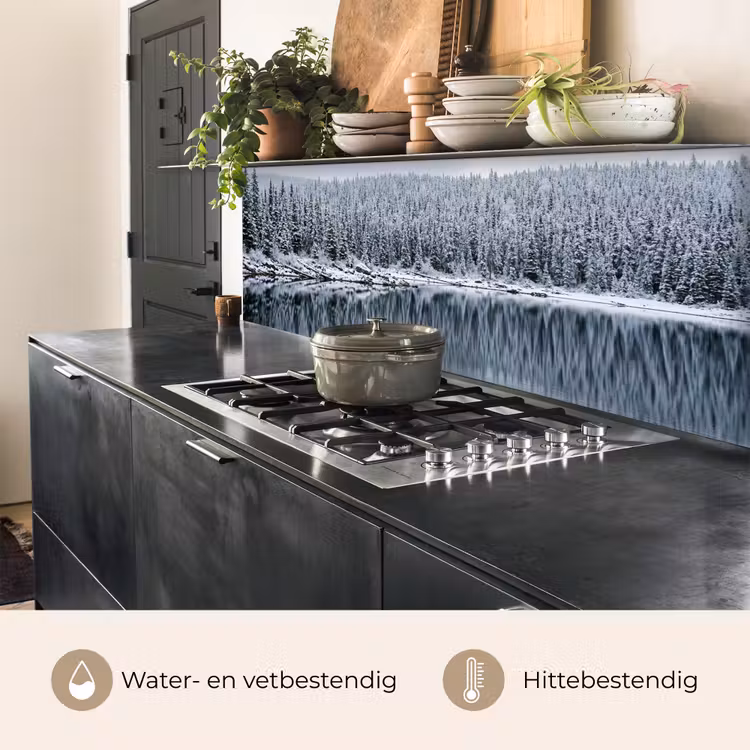 Bos - Reflectie - Meer - Winter - Serene keuken achterwand 2 middel -usp_NL
