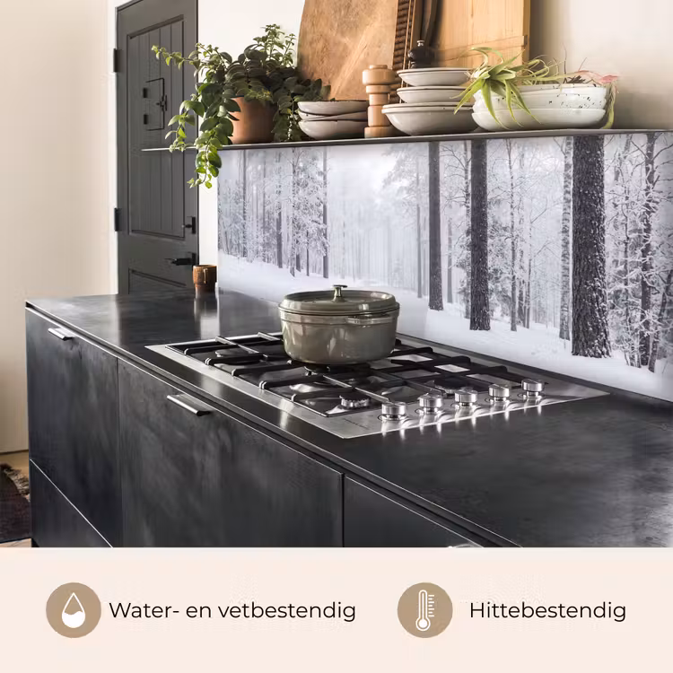 Bos - Sneeuw - Pad - Winter - Stilte keuken achterwand 2 middel -usp_NL