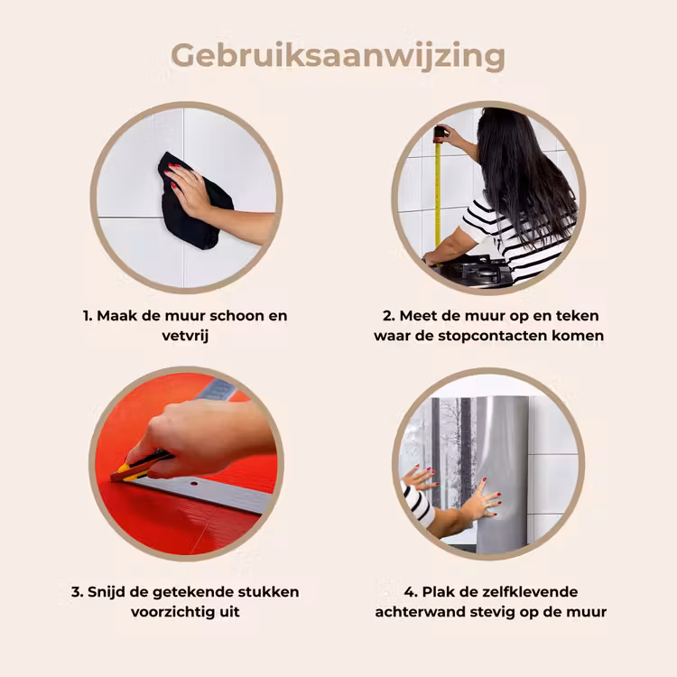 Bos - Sneeuw - Pad - Winter - Stilte keuken achterwand 2 middel -gebruiksaanwijzing_NL