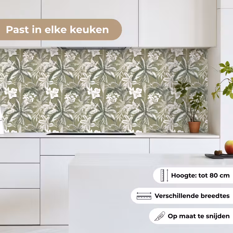 Botanisch - Bloemen - Groen keuken achterwand 2 middel 871 -sfeer4_NL