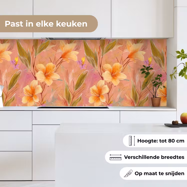 Botanisch - Bloemen - Kleurrijk keuken achterwand 2 middel 871 -sfeer4_NL