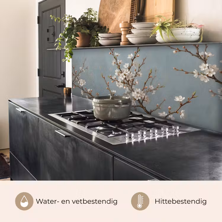Botanisch - Stilleven - Blauw keuken achterwand 2 middel -usp_NL