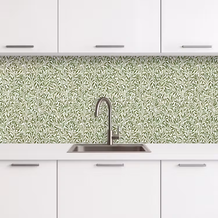 Botanisch - Takken - Groen keuken achterwand 2 middel 871 -3d