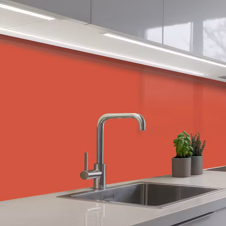 Brick - Red - Rood keuken achterwand 2 middel 871 -3d_schuin