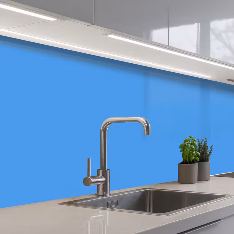 Bright - Azure - Blauw keuken achterwand 2 middel 871 -3d_schuin