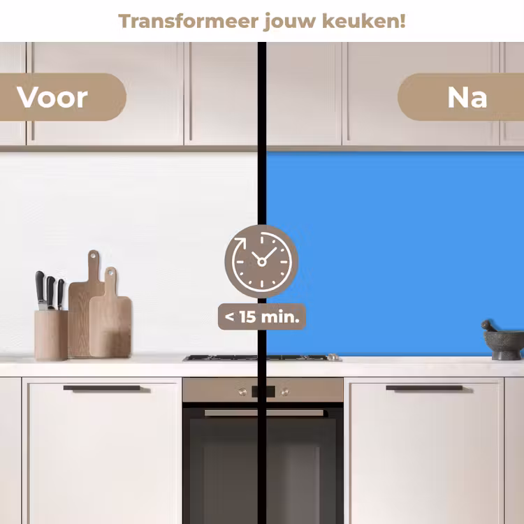 Bright - Azure - Blauw keuken achterwand 2 middel 871 -voor-na2_NL