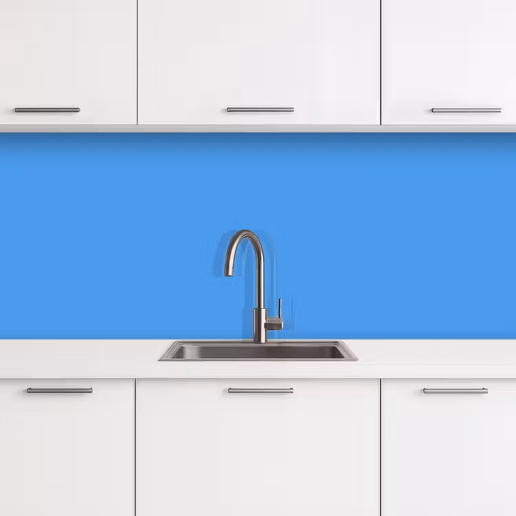 Bright - Azure - Blauw keuken achterwand 2 middel 871 -3d