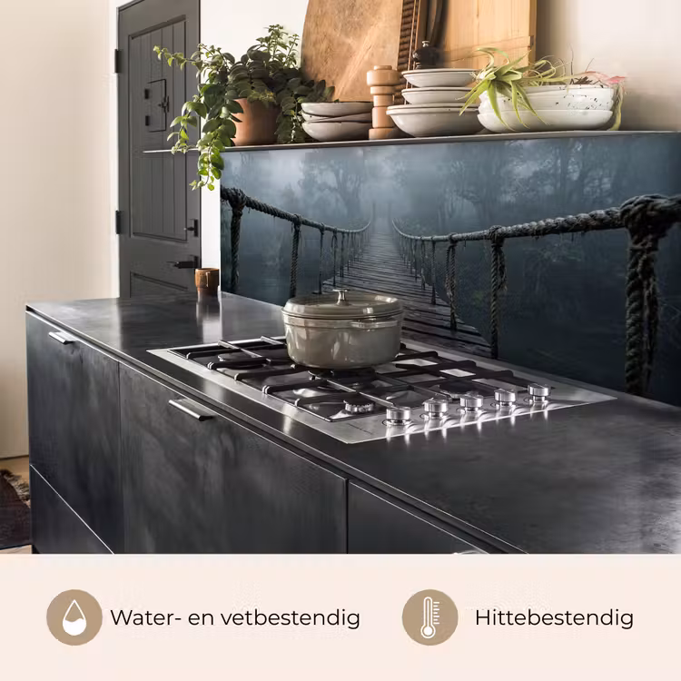 Brug - Jungle - Mist - Natuur keuken achterwand 2 middel -usp_NL