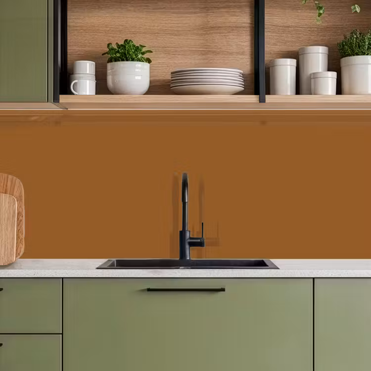 Bruin - Aardetint - Effen kleur keuken achterwand 2 middel 871 -sfeer3