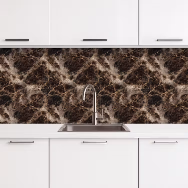 Bruin - Goud - Marmer keuken achterwand 2 middel 871 -3d