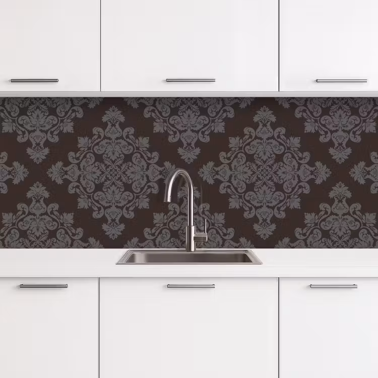 Bruin - Grijs - Sierlijk - Patroon keuken achterwand 2 middel 871 -3d