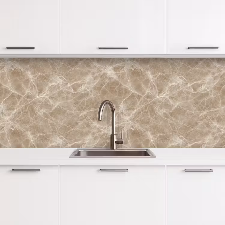 Bruin - Kristaladers - Marmer keuken achterwand 2 middel 871 -3d