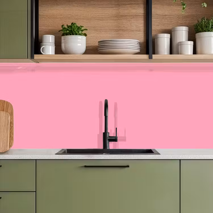 Bubblegum - Pink - Roze keuken achterwand 2 middel 871 -sfeer3