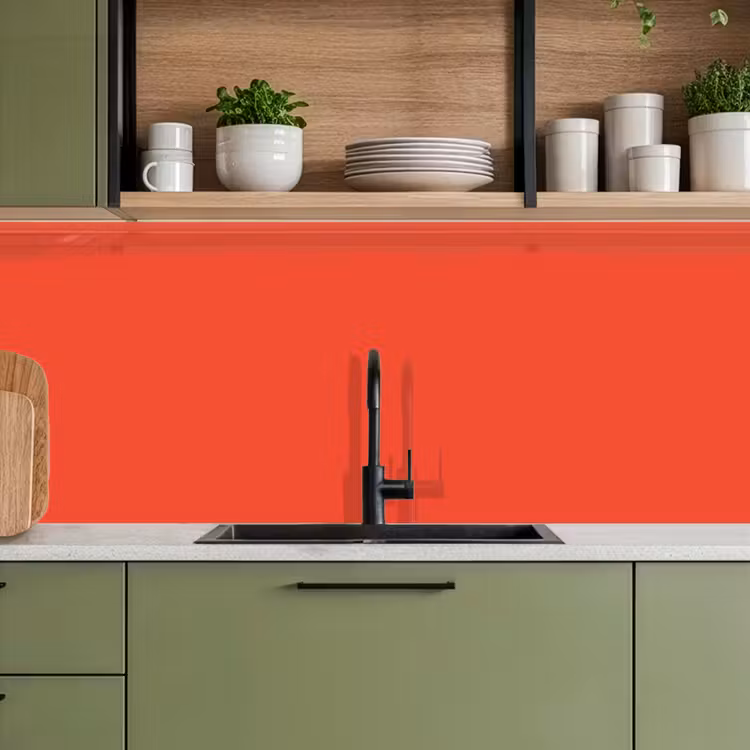 Burnt - Coral - Oranje keuken achterwand 2 middel 871 -sfeer3