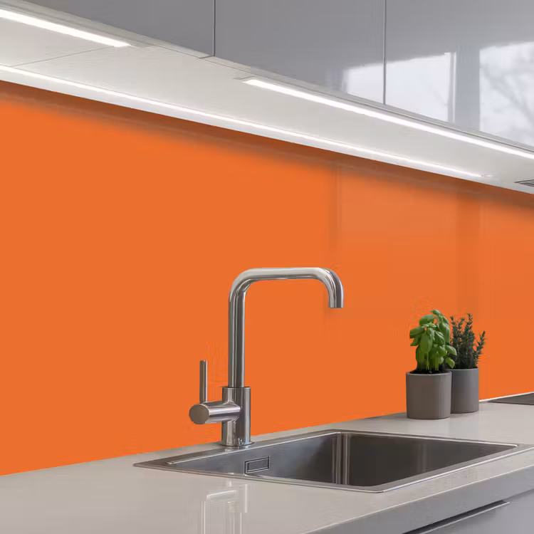 Burnt - Sienna - Oranje keuken achterwand 2 middel 871 -3d_schuin