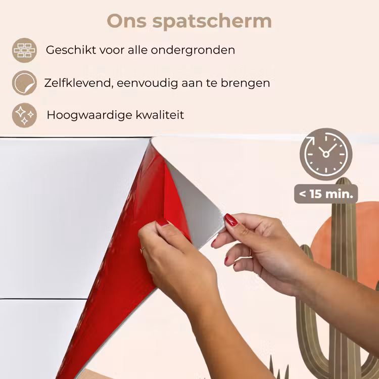 Cactus - Duinen - Modern - Landschap - Groen keuken achterwand spatscherm klein -spatscherm_NL