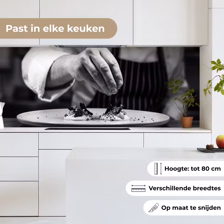 Chef - Garnering - Gerecht keuken achterwand 2 middel -sfeer4_NL