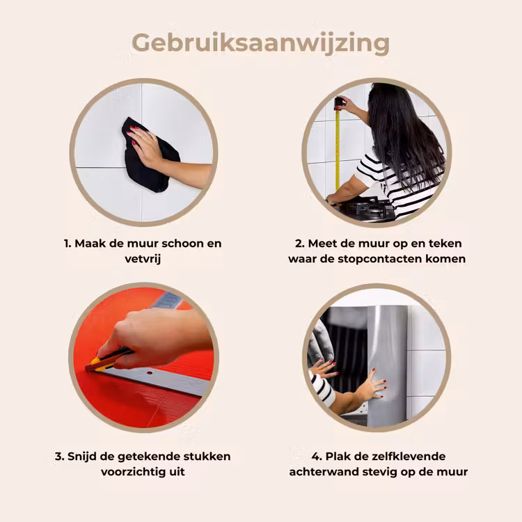 Chef - Garnering - Gerecht keuken achterwand 2 middel -gebruiksaanwijzing_NL
