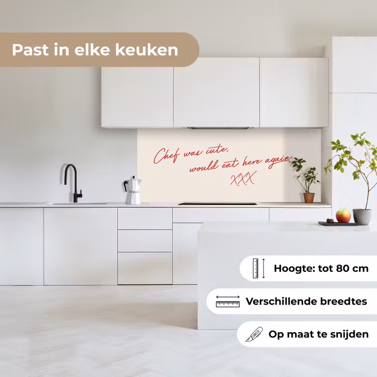 Chef was cute would eat here agian keuken achterwand 2 middel -sfeer4_NL