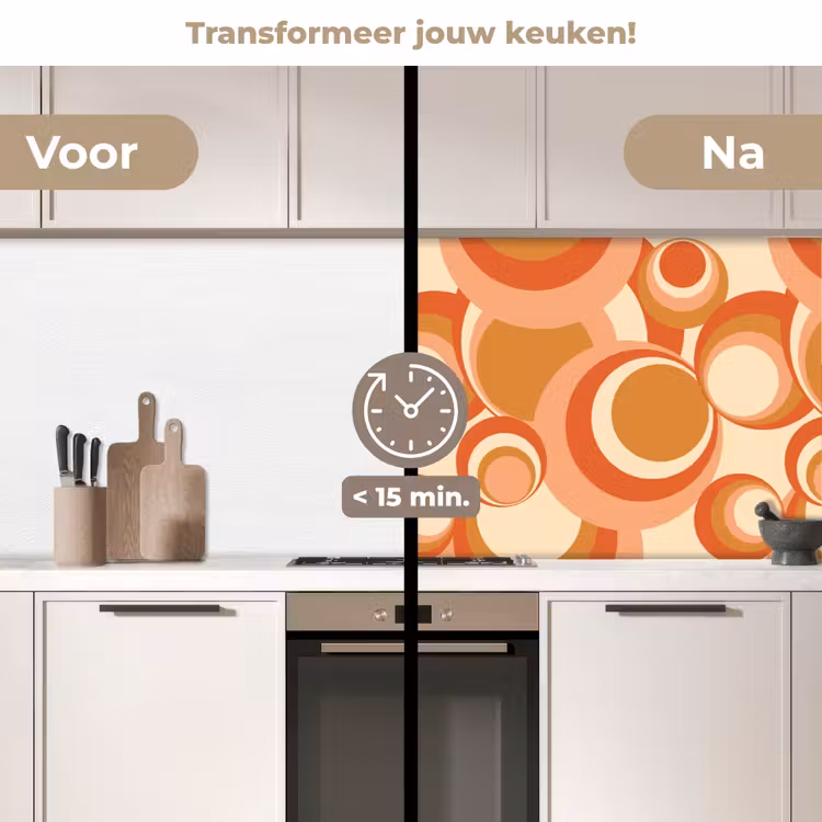 Cirkel - Retro - Patroon keuken achterwand 2 middel 871 -voor-na2_NL