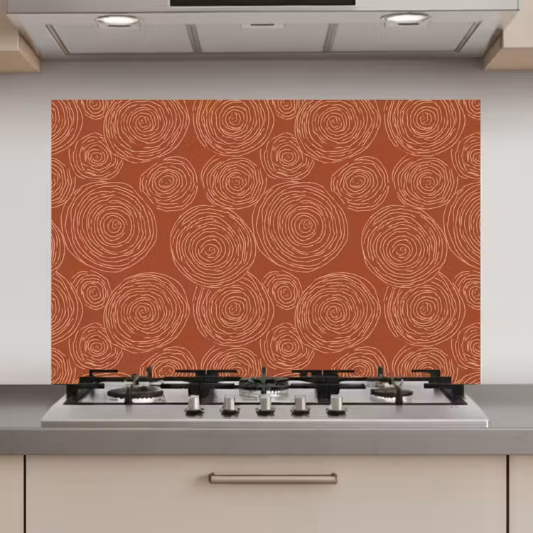 Cirkels - Abstract - Artistiek - Terracotta keuken achterwand spatscherm klein 900 -3d_website
