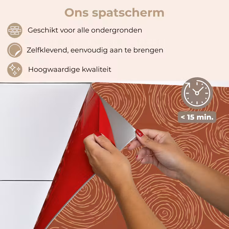 Cirkels - Abstract - Artistiek - Terracotta keuken achterwand spatscherm klein 900 -spatscherm_NL